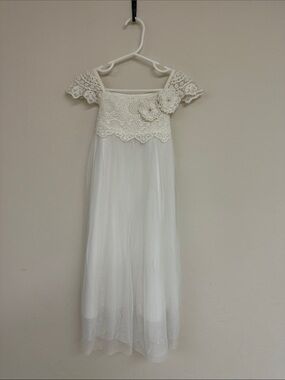 Monsoon Cream Lace Bodice Tulle Girls' Dress